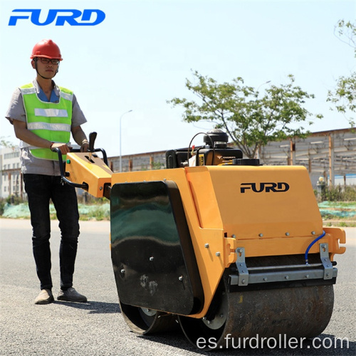 Pequeño rodillo de tambor vibratorio doble guiado a mano 550kg para el asfalto de compactación